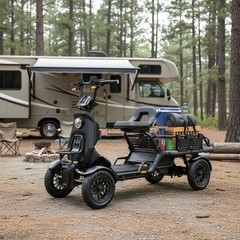 Heavy Duty 4-Wheel Electric Mobility Scooter for Adults w/Cargo Platform 1000W