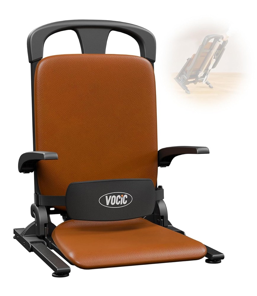 VOCIC Electric Floor Lift Elderly 440LBS T Stabilized Orange