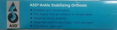 ASO Ankle Stabilizer Brace Large Black w/ Stays Fits Left or Right MPN 264035