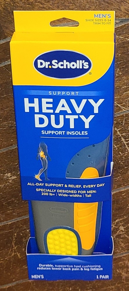 1 Pair of Dr. Scholl’s HEAVY DUTY Support Insoles for 200lb+ (Men’s Sizes 8-14)