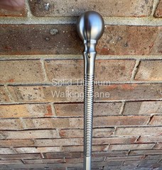 Solid Titanium Walking Cane – Ball Handle – Extraordinary Custom Quality