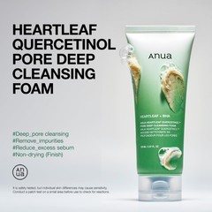 Anua Heartleaf Quercetinol Pore Deep Cleansing Foam Face Wash For Pore Refining