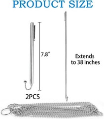 1 Pcs Telescoping Wire Reacher Pole 38″ Extended for Electricians