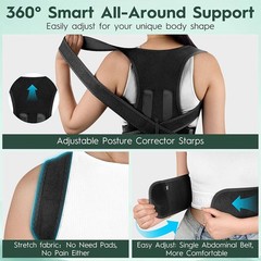 Men Women Posture Corrector Pain Relief Support Full Back Shoulder Brace Belt
