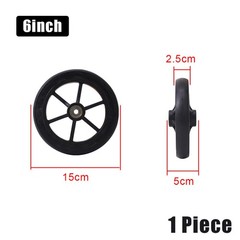 6/8Inch Wheelchair Front Castor Wheels Anti Slip Solid Tire Wheel Replacement