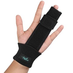 fibee Trigger Finger Splint, Adjustable Two Small-Medium (Pack of 1), Black