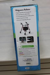 Walgreens Burgundy Steel Frame Folding Rollator 350 Weight Capacity