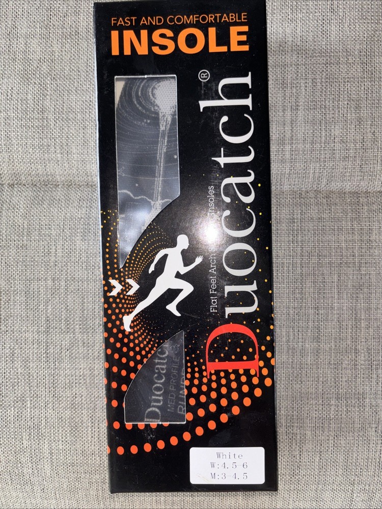 Duocatch Orthotic Insoles with High Arch Support W:4. 5/6 M 3-4/5