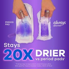 Always Discreet Incontinence & Postpartum Pads Size 4 Moderate Absorbency 54 C..