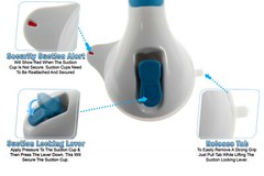Large Suction Cup Grab Bar 17″ Shower Bathroom Safety Grip Hand Rail Assist Bar