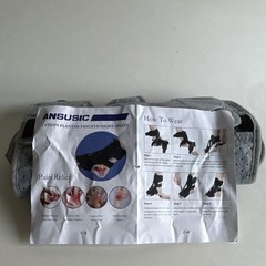 ANSUSIC Plantar Fasciitis Night Splint Adjustable Gray/Black One Size A417