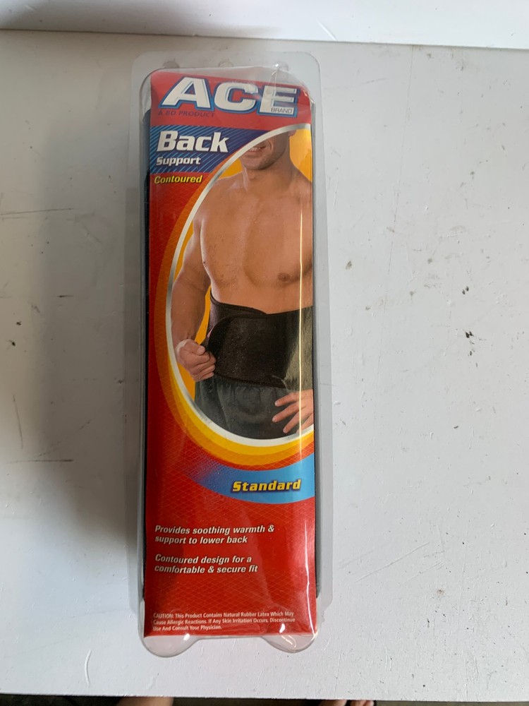 New, ACE Brand Contoured Support Back Standard Adjustable