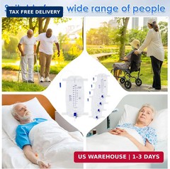 5PCS 1000ml Leg Bag Urinary Drainage Bag with 12″ Tube, Anti Reflux Valve | 33.8