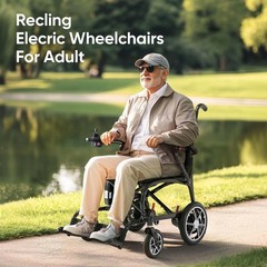 25.8lb Lightweight Carbon Fiber Electric Wheelchairs For Airline 20in Seat NEW