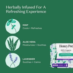 100% Organic Cotton Cover Cooling Herbal Infusion Incontinence Overnight – 16 ct