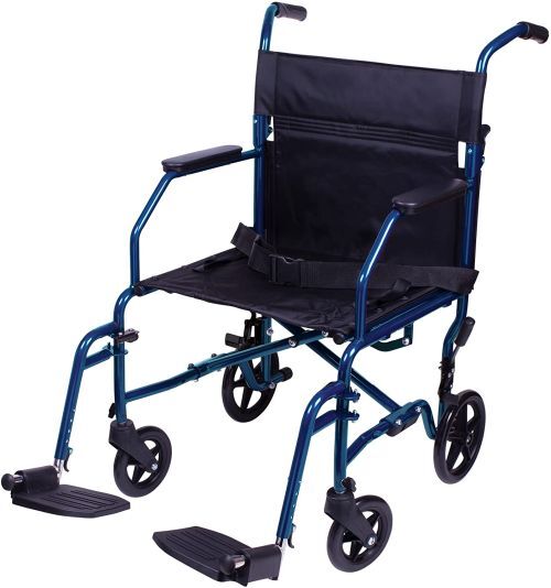 Transport Chair 19 Steel Metallic Blue Foldin
