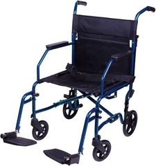 Transport Chair 19 Steel Metallic Blue Foldin