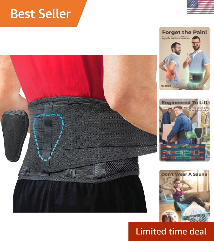 Back Brace for Lower Back Pain Relief – Adjustable Lumbar Support