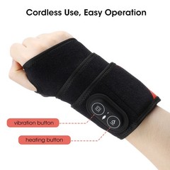 Cordless Wrist Heating Pad Wrap Heated Wrist Brace with Vibration Hand Massager