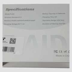 Royal Hearing F-Aid Bluetooth Hearing Aid w/ Digital Noise Reduction (Untested)