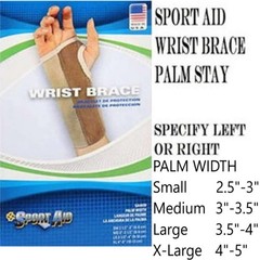 SportAid Medium Left Palm Stay Wrist Brace