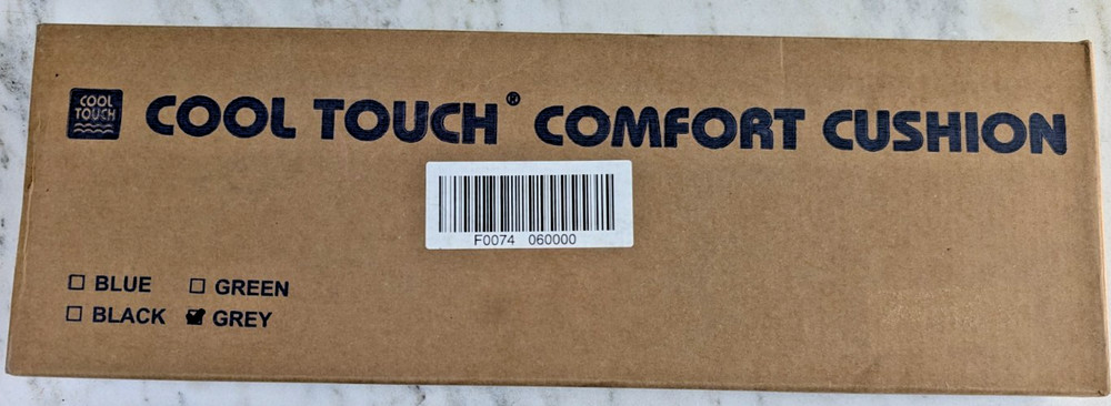 Cool Touch Comfort Seat Cushion NIB Blue Star Trading Gray Foam