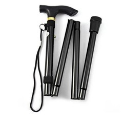 Adjustable Folding Walking Cane Aluminum Collapsible Travel Hiking Stick with Ti