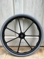 22″ Wheelchair Wheel with Gray Cheng Shin Tire 22 x 1 3/8