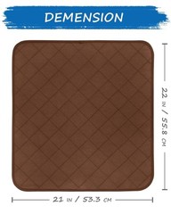 2 Pack Waterproof Incontinence Chair Pads 22″x21″ Reusable Washable Seat Cover