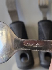 VIVE Weighted Adaptive Silverware Set Easy Grip Handles Arthritis Disability Aid