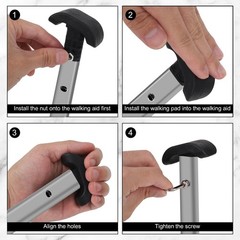 6pcs Walker Ski Glides Replacement Feet Accessories for EZ Fold-N-Go & Able Life