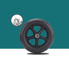 6/8Inch Wheelchair Front Castor Wheels Anti Slip Solid Tire Wheel Replacement