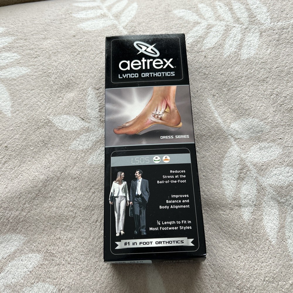 Aetrex Lynco Foot Orthotics Insoles For Mens Dress Shoes Model L505 Size 10 3/4