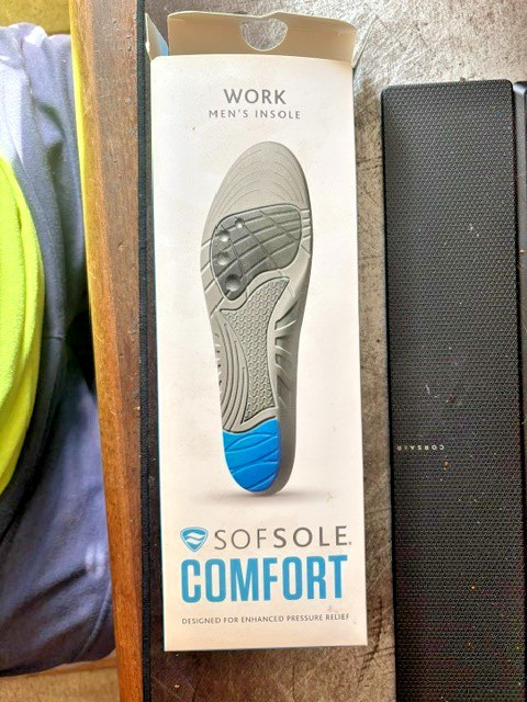 Sof Sole Men’s insole for work -SOFSOLE COMFORT – NIB – SMOKE FREE – SIZE 12