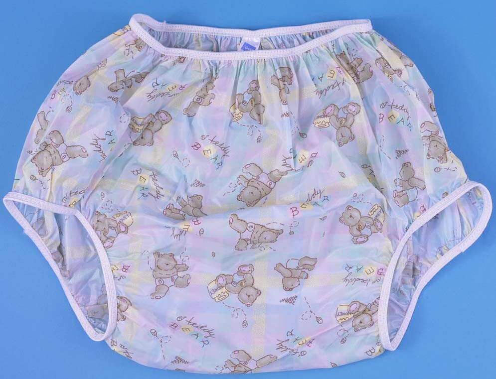 Incontinent Gary NEW Plastic Pants Adult Size LARGE Honey Bears Design