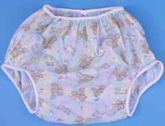 Incontinent Gary NEW Plastic Pants Adult Size LARGE Honey Bears Design