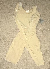 M&D Beige Compression Pants Adjustable Front Close Full Body Compression Garment