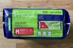 Prevail Per-Fit Daily Briefs 20 Count Medium 32”-44” Maximum Plus Absorbency