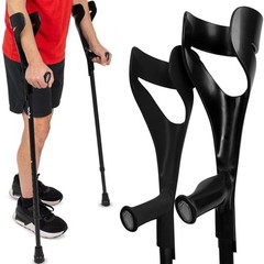 Adjustable Lightweight Forearm Crutches – Ergonomic Handles, Non-Slip Tips, Heav