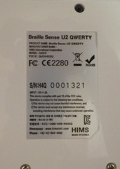 HIMS International Corp. Braille Sense U2 QWERTY Keyboard Model H432Q