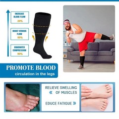 Wide Calf Plus Size Compression Socks Women Men 15-20mmHg