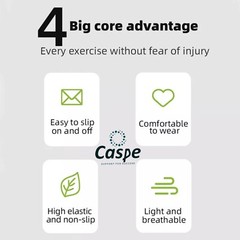 Caspe 2X Ankle Support Brace Compression Sleeve Socks Elastic Foot Pain Relief