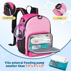 Feeding Tube Backpack Fits 500ml Bag and Enteral Feeding Pump (Compatible with E