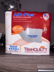 Tranquility Underpad 30“ X 36“ Polymer Heavy Absorbency – Bag of 10