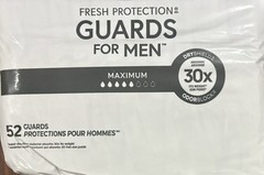 NEW Depend GUARDS FOR MEN Maximum 30x FRESH PROTECTION 104 Count 2 x 54 Packs
