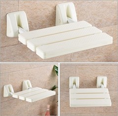 Folding Shower Seat Wall Mounted,ABS Durable Slip Proof Shower Seat for Inside