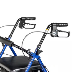 Rollator Rolling Walker with 6 In. Wheels, Fold up Removable Back Support and Pa