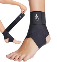 HiRui Ultrathin High-Elastic Ankle Wraps Medium (Pack of 1), Black