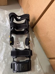 Leftleg Adjustable Hinged Knee Brace ROM Orthopedic Support w/Locking Dial Black