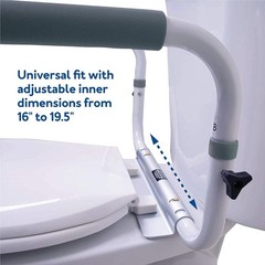 Toilet Safety Frame – Adjustable 16″-18″ Rails for Elderly & Disability Support